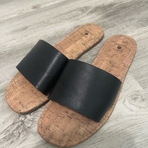 black sandals